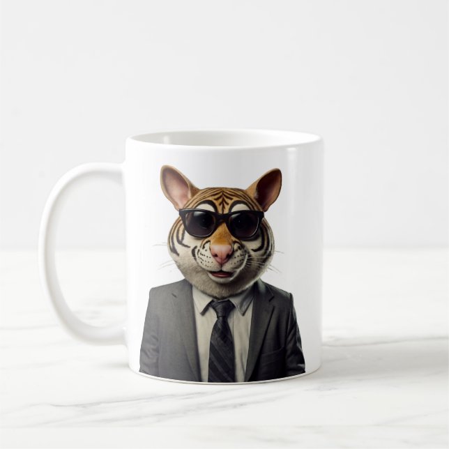 De Café figura animal numa caneca (Esquerda)