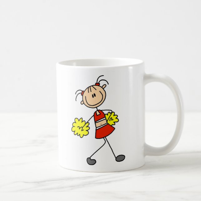 De Café Figura Cheerleading bonito caneca da vara (Direita)