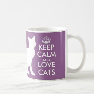 De Café Fique calmo e ame a caneca dos gatos