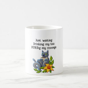 De Café Floral Tea Kitty   Caneca