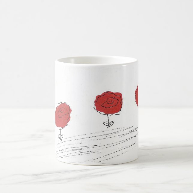 De Café Flores na caneca vermelha (Centro)