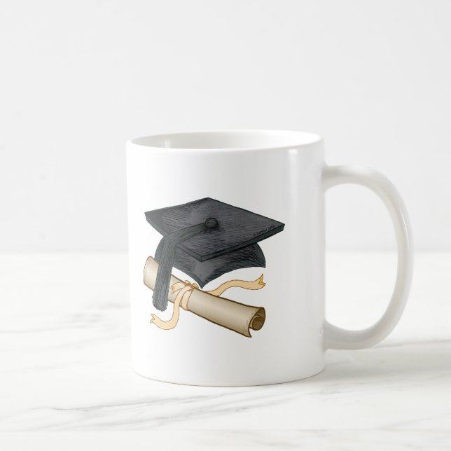 De Café Formando Boné Diploma caneca personalizada (Direita)