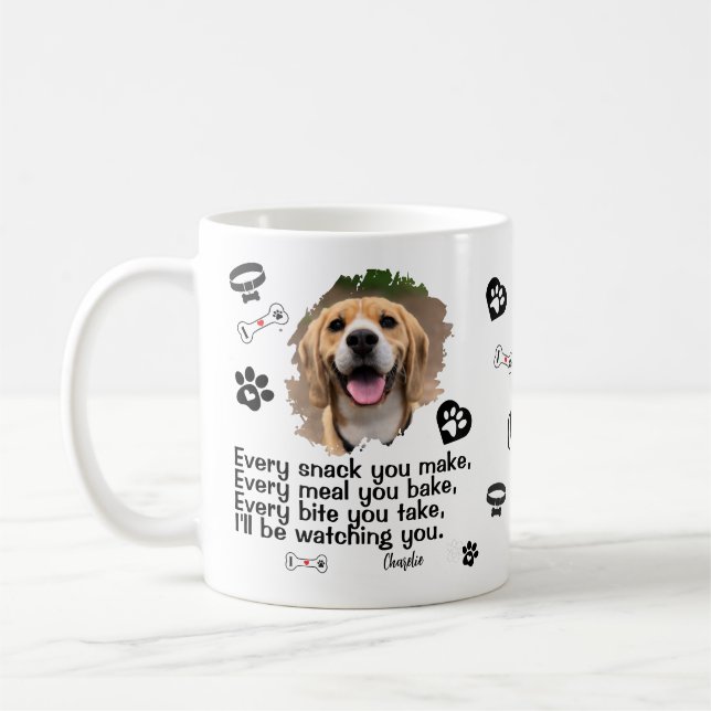 De Café Foto Personalizada Do Rosto Do Cão - Caneca Engraç (Esquerda)