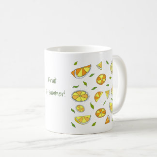 De Café Fruta é verão Caneca Minimalista Fofa