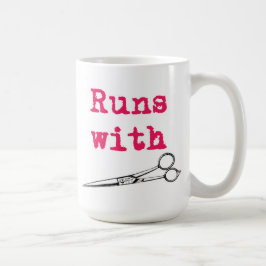 De Café Funcionamentos com a caneca do cabeleireiro das