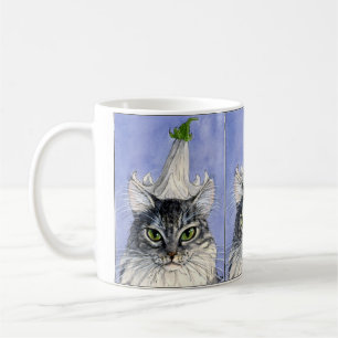 De Café Gato com a caneca do chapéu do lírio