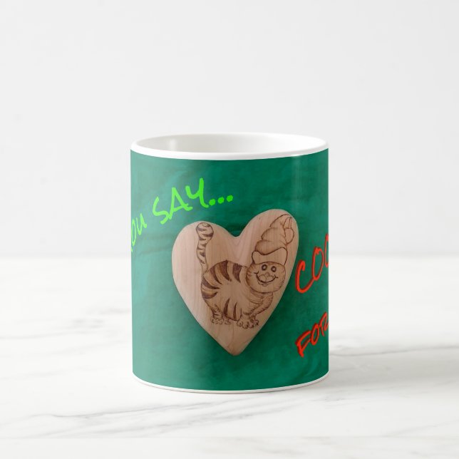 De Café Gato do papai noel que procura a caneca dos (Centro)