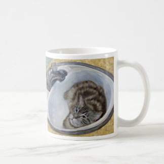 De Café Gato na caneca do dissipador