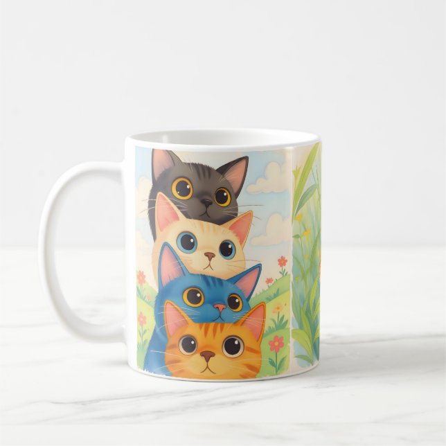 De Café Gatos Fofos | Caneca Cat Dad | Caneca Cat Mom | Ca (Esquerda)