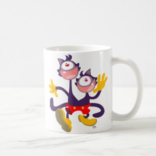 De Café Gatos monoculares na caneca Tandem Walk