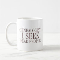 Genealogista: Procuro Pessoas Mortas Caneca Clássi
