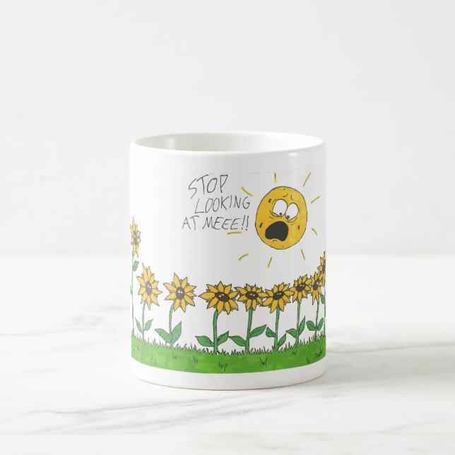 De Café Girassóis - caneca dos desenhos animados (Centro)