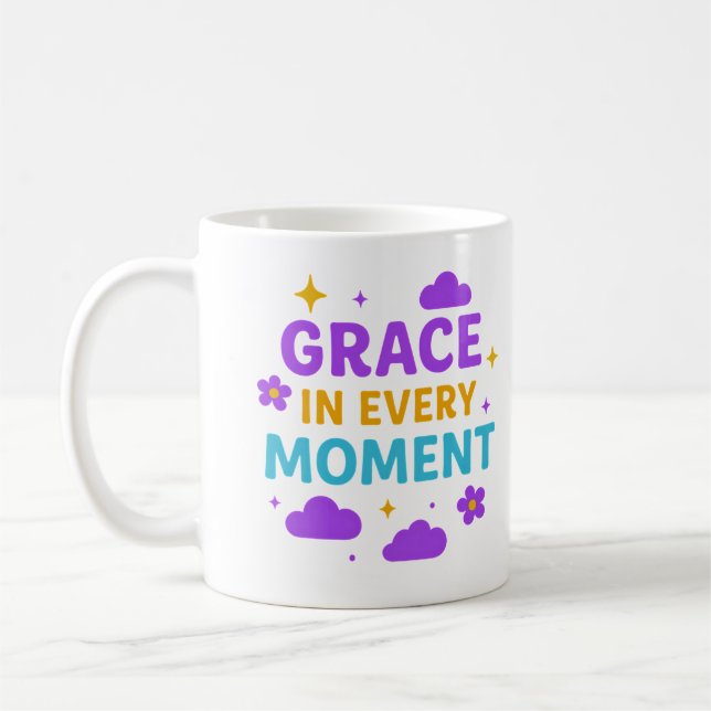 De Café Graça em Cada Momento – Caneca Inspiradora (Esquerda)