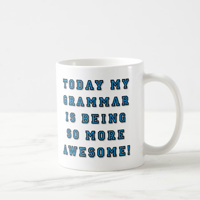 De Café Gramática Sendo Mais Incrível Caneca Divertida (Direita)
