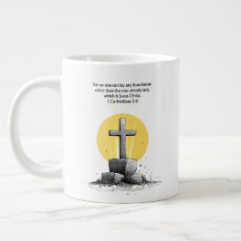 De Café Grande 1 Coríntios 3:11 Versículo Bíblico Caneca Cristã