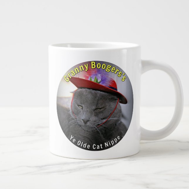 De Café Grande A caneca da vovó Boogers é um gato velho (Direita)
