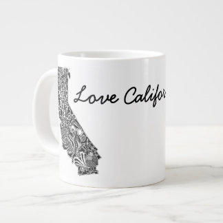De Café Grande A caneca "Love California"
