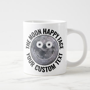 De Café Grande A Lua Cara Feliz Caneca Gigante Personalizada
