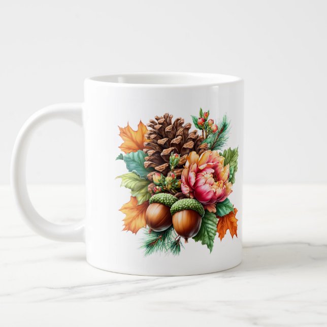 De Café Grande Autumn É Uma Linda Caneca (Esquerda)