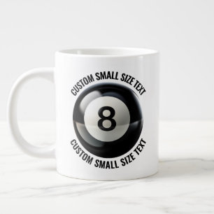 De Café Grande Caneca 8 Ball Gigante com Texto Personalizado Tama