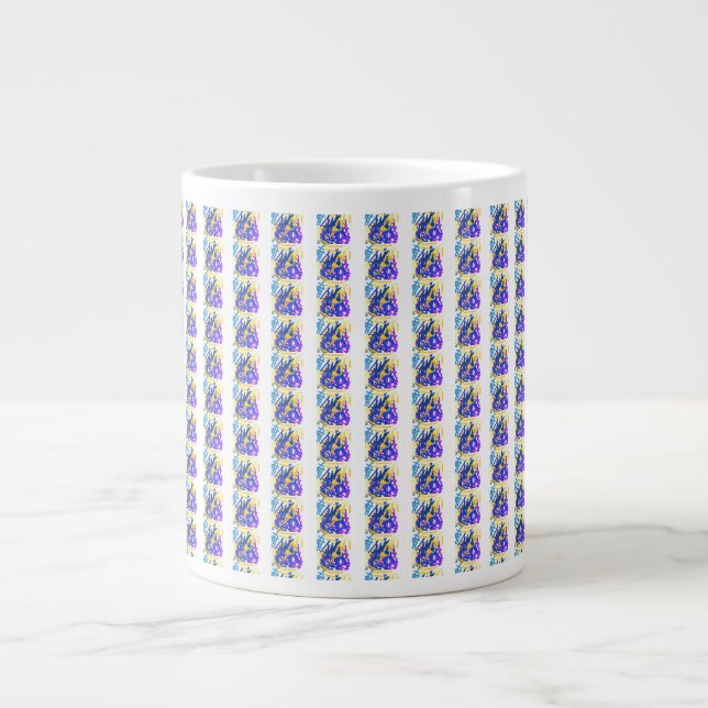 De Café Grande Caneca Abstrata Divertida (Frente)