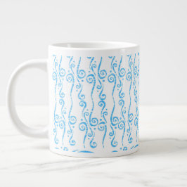 De Café Grande Caneca Blue Swirls
