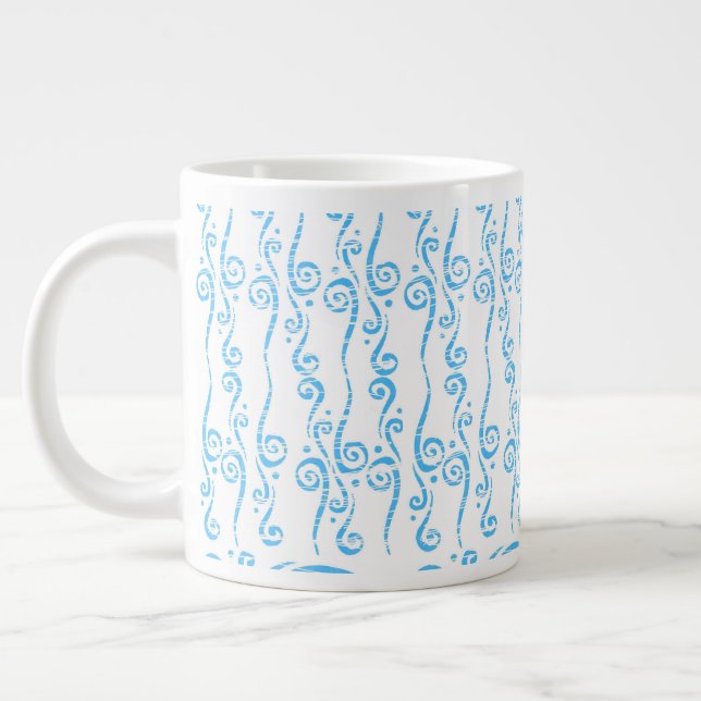 De Café Grande Caneca Blue Swirls (Esquerda)