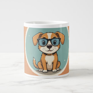 De Café Grande Caneca com Cachorro