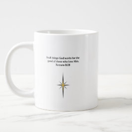 De Café Grande Caneca com versículo da Bíblia Cristã | Presente d