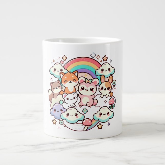 De Café Grande caneca cortada (Frente)