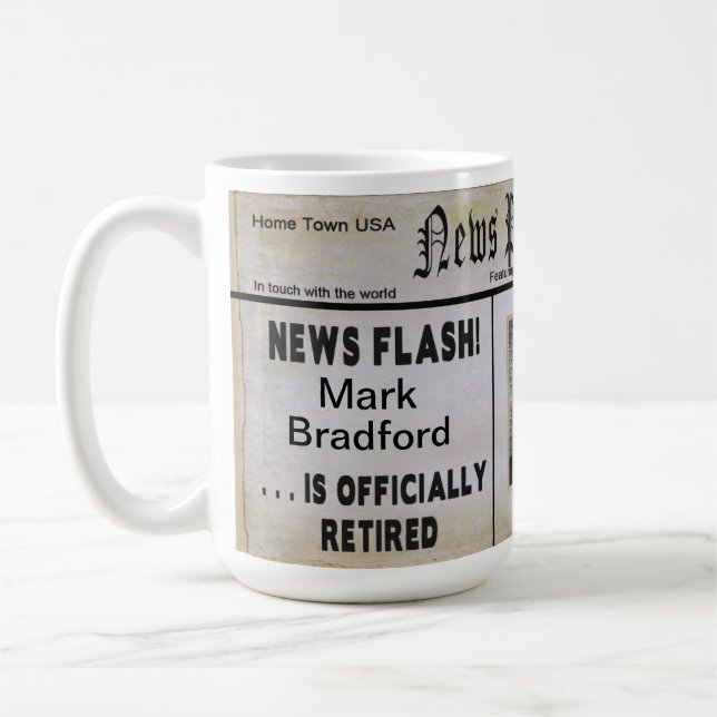 De Café Grande caneca da aposentadoria do papel da notícia (Esquerda)
