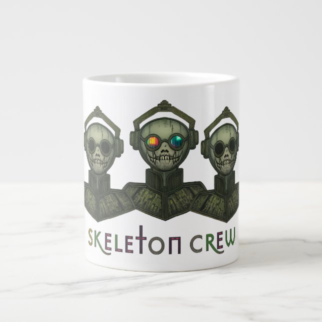 De Café Grande Caneca da Tripulação Esqueleto (Frente)