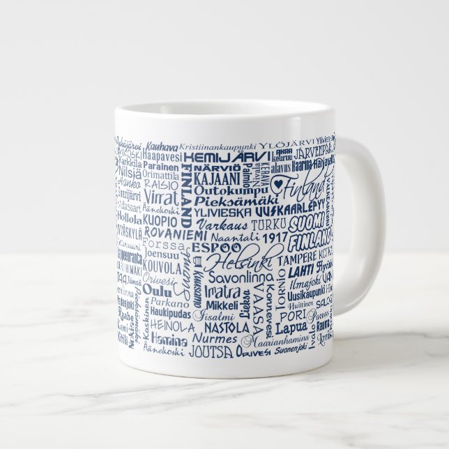 De Café Grande Caneca das Cidades da Finlândia (Frente Esquerda)