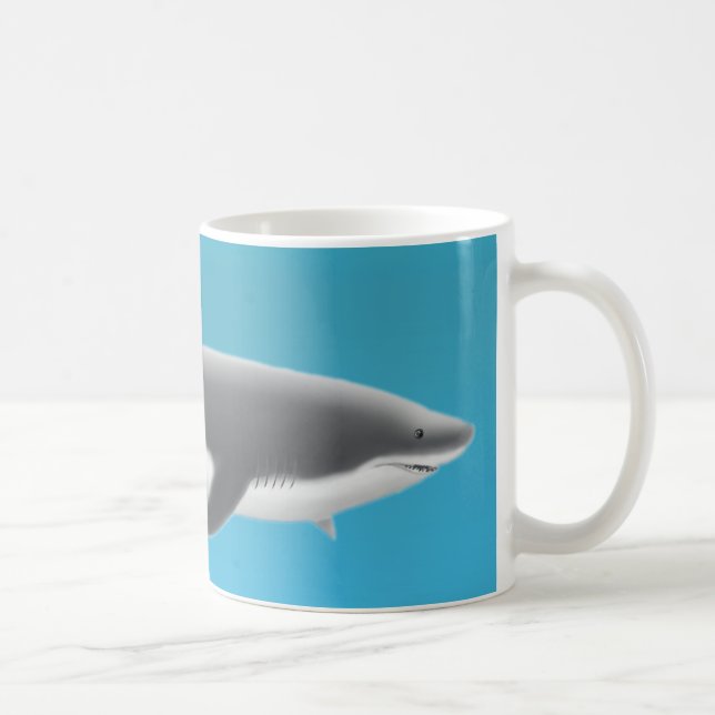 De Café Grande caneca do tubarão branco (Direita)