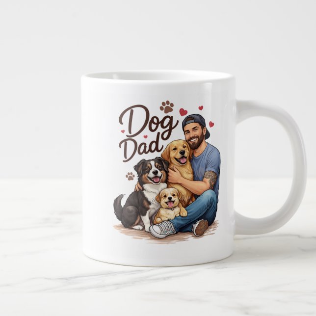 De Café Grande Caneca Dog Dad Squad – Presente Divertido para Ama (Direita)