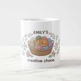 De Café Grande Caneca Especial Caos Criativo com Nome Personaliza