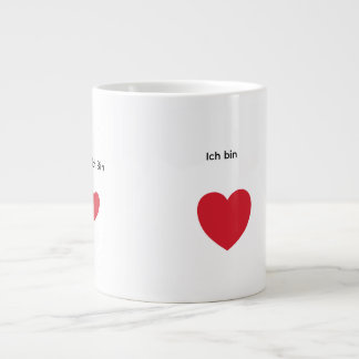 De Café Grande Caneca Especial com citação em alemão.