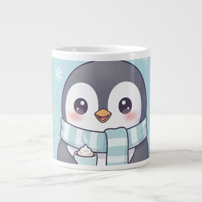 De Café Grande Caneca Especial do Pinguim Relaxado (Frente)