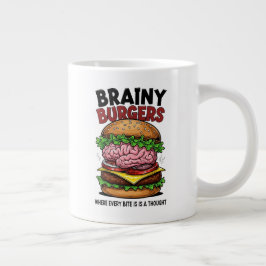 De Café Grande Caneca Especial Jumbo Brainy Burgers
