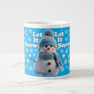 De Café Grande Caneca Especial Let It Snow Fun Snowman Azul