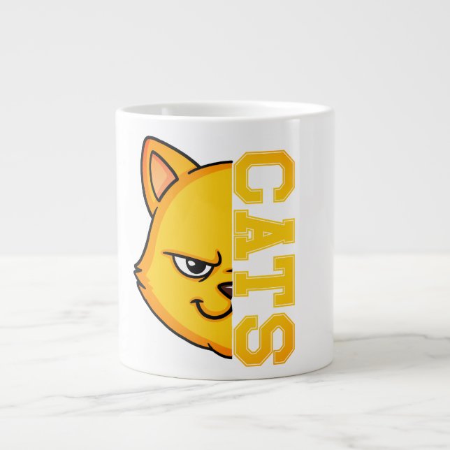 De Café Grande Caneca Especialidade Collegiate Grumpy Cat – Bold  (Frente)