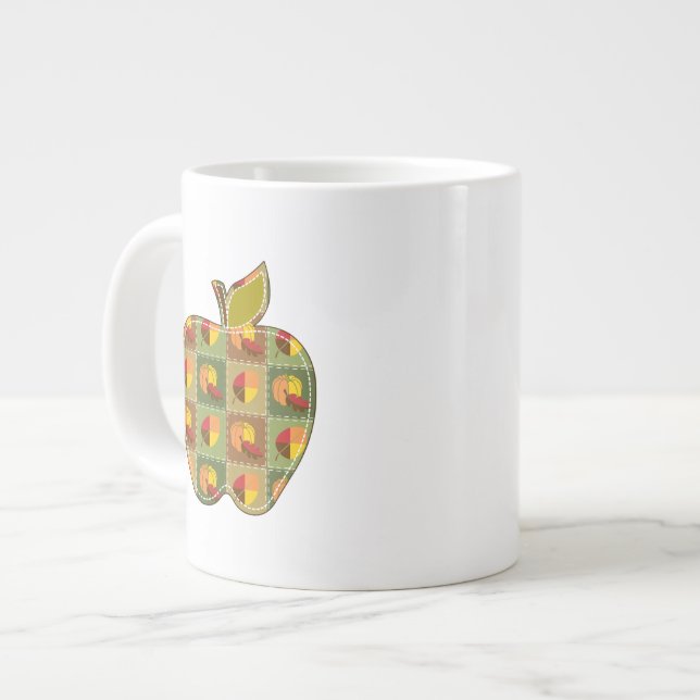 De Café Grande Caneca Especialidade Outono Quilt (Frente Esquerda)