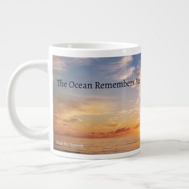 De Café Grande Caneca Eu Sou Lembrado Pelo Oceano (Esquerda)