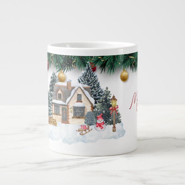 De Café Grande Caneca Feliz Natal (Frente)