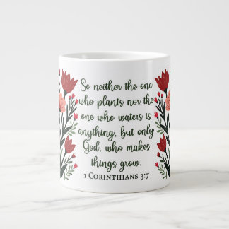 De Café Grande Caneca Floral Cristã
