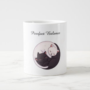De Café Grande Caneca Gatos Yin Yang Equilíbrio Perfeito Desenho