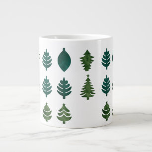 De Café Grande Caneca Gigante Árvore Minimalista Aquarela - Abstr