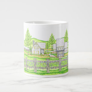 De Café Grande Caneca Gigante Cottage Farm