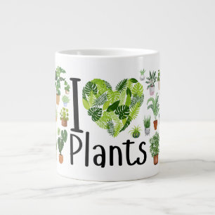 De Café Grande Caneca Gigante Eu Amo Plantas