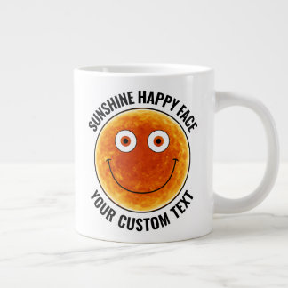De Café Grande Caneca Gigante Personalizada com Rosto Feliz Sunsh